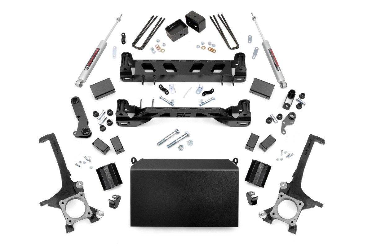 Toyota Tundra Suspension Lift Kit - Rough Country - 4-Inch Rough Country with N3 Shocks - '16-'21